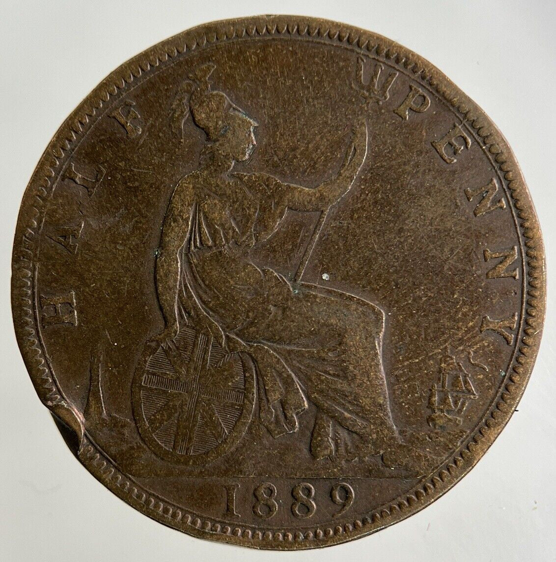 1889 Victoria Half-Penny Coin | Fine Collectable Grade
