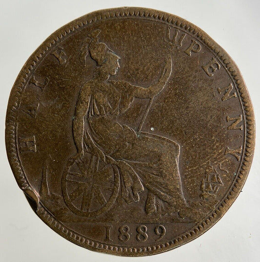 1889 Victoria Half-Penny Coin | Fine Collectable Grade