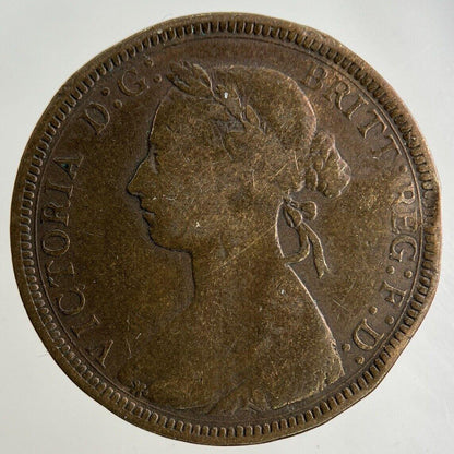 1889 Victoria Half-Penny Coin | Fine Collectable Grade
