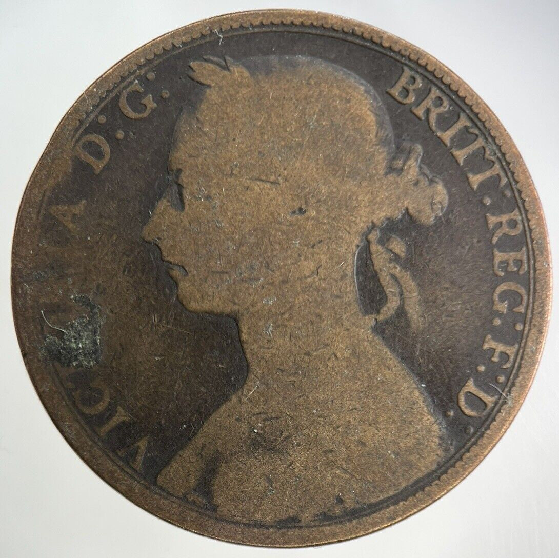 1889 Victoria One Penny Coin | Collectable Grade