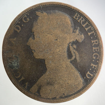 1889 Victoria One Penny Coin | Collectable Grade