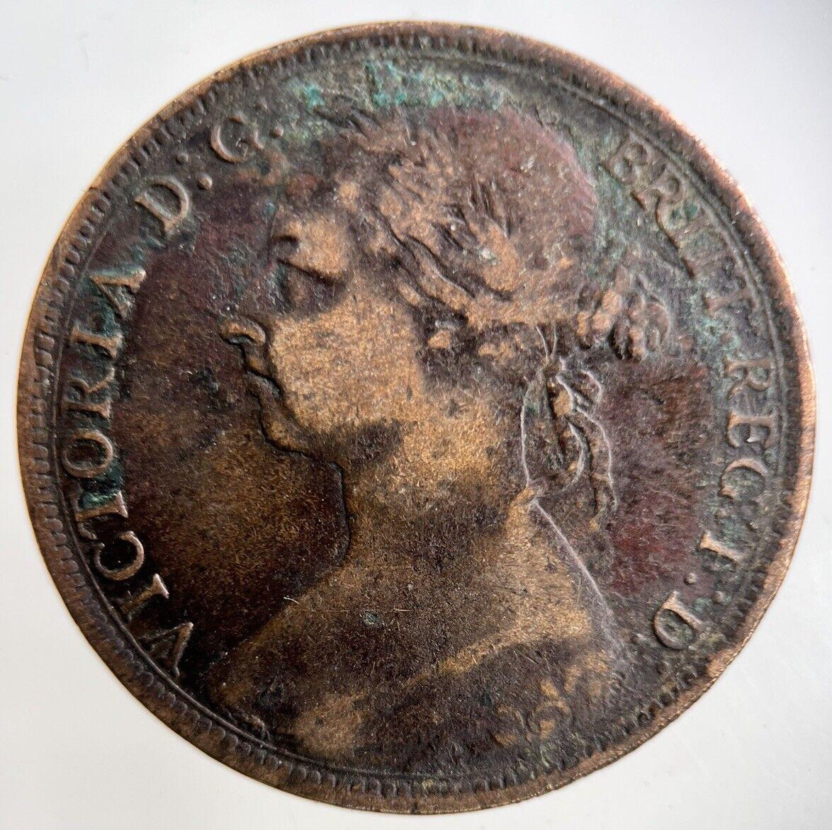 1889 Victoria One Penny Coin | Fine Collectable Grade