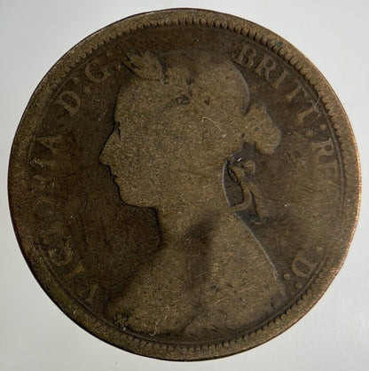 1889 Victoria Half-Penny Coin | Fair Grade
