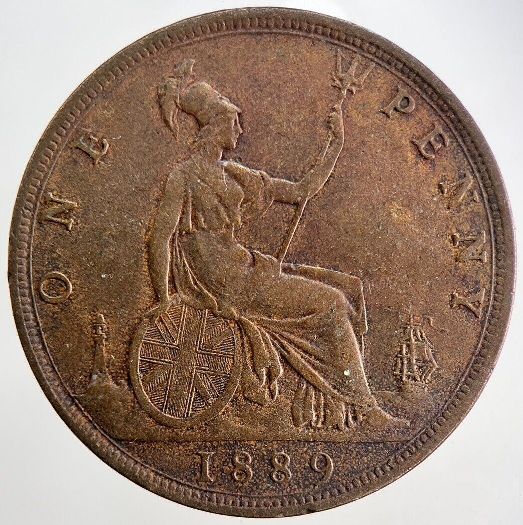 1889 Victoria One Penny Coin | Fine Collectable Grade