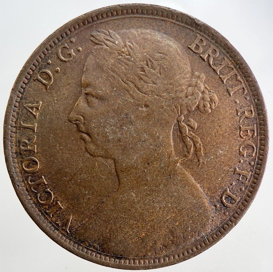 1889 Victoria One Penny Coin | Fine Collectable Grade