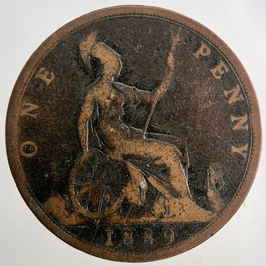 1889 Victoria One Penny Coin | Collectable Grade