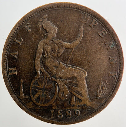 1889 Victoria Half-Penny Coin | Fine Collectable Grade