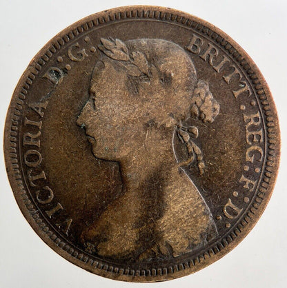 1889 Victoria Half-Penny Coin | Fine Collectable Grade