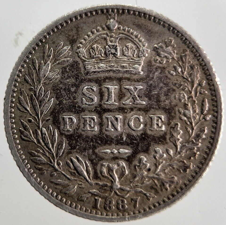 1889 Victoria Sixpence Silver Coin | Very High Grade | a7086