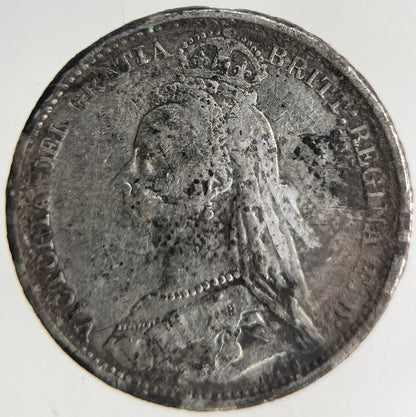 1889 Victoria Sixpence Silver Coin | Fine Collectable Grade