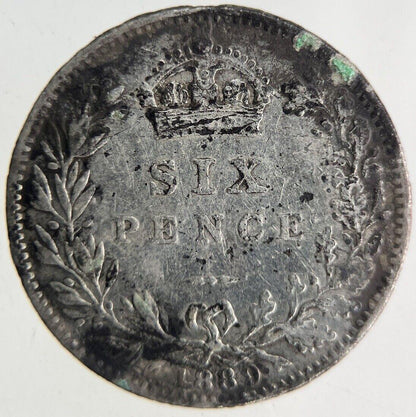 1889 Victoria Sixpence Silver Coin | Fine Collectable Grade