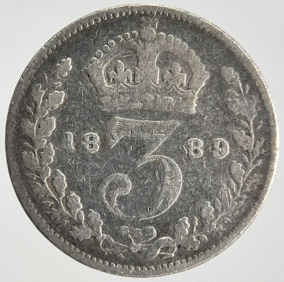 1889 Victoria Threepence | British Silver Coin | Collectable Grade | a1913