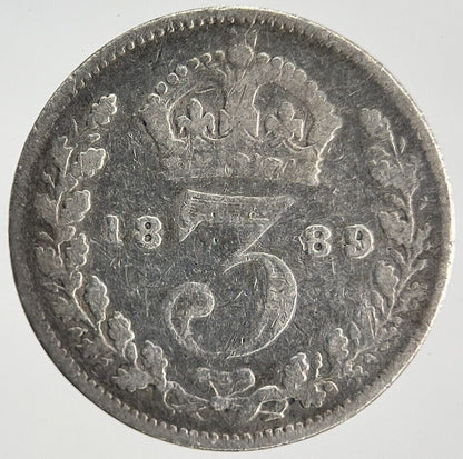1889 Victoria Threepence | British Silver Coin | Collectable Grade | a1913