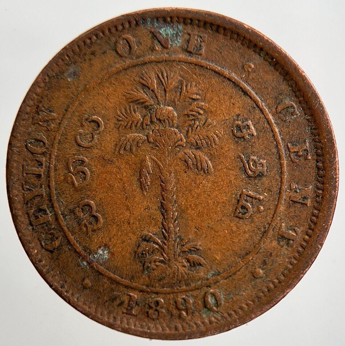 1890 Ceylon 1 One Cent Coin | Collectable Grade | a2104