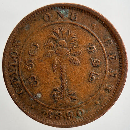 1890 Ceylon 1 One Cent Coin | Collectable Grade | a2104