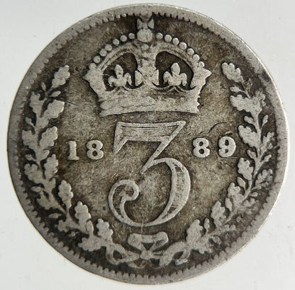 1889 Victoria Threepence Silver Coin | Collectable Grade