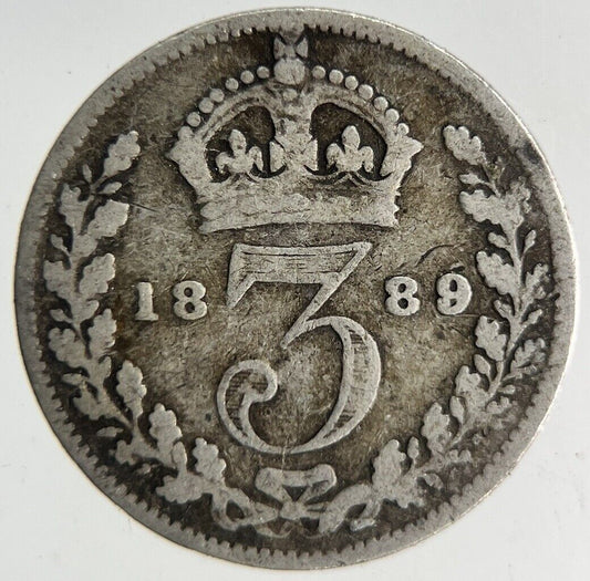 1889 Victoria Threepence Silver Coin | Collectable Grade