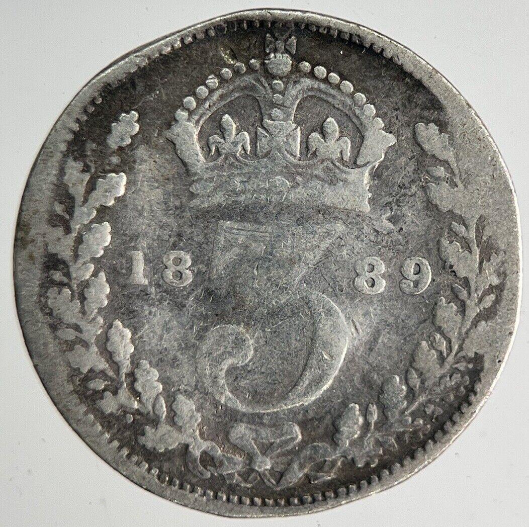 1889 Victoria Threepence Silver Coin | Collectable Grade
