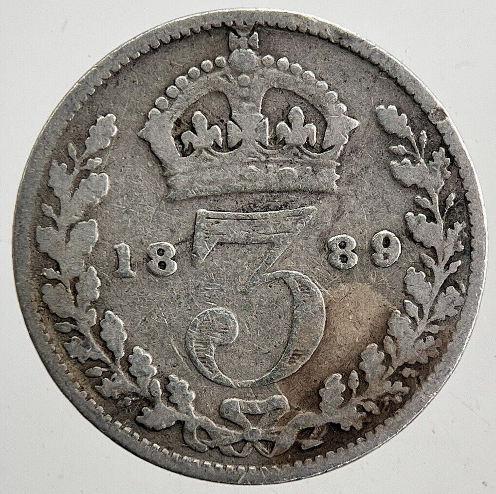 1889 Victoria Threepence Silver Coin | Collectable Grade | a6005