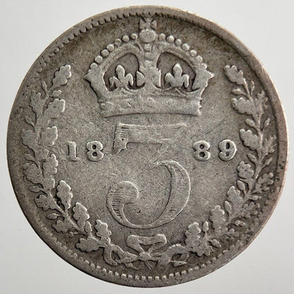 1889 Victoria Threepence Silver Coin | Collectable Grade | a7223