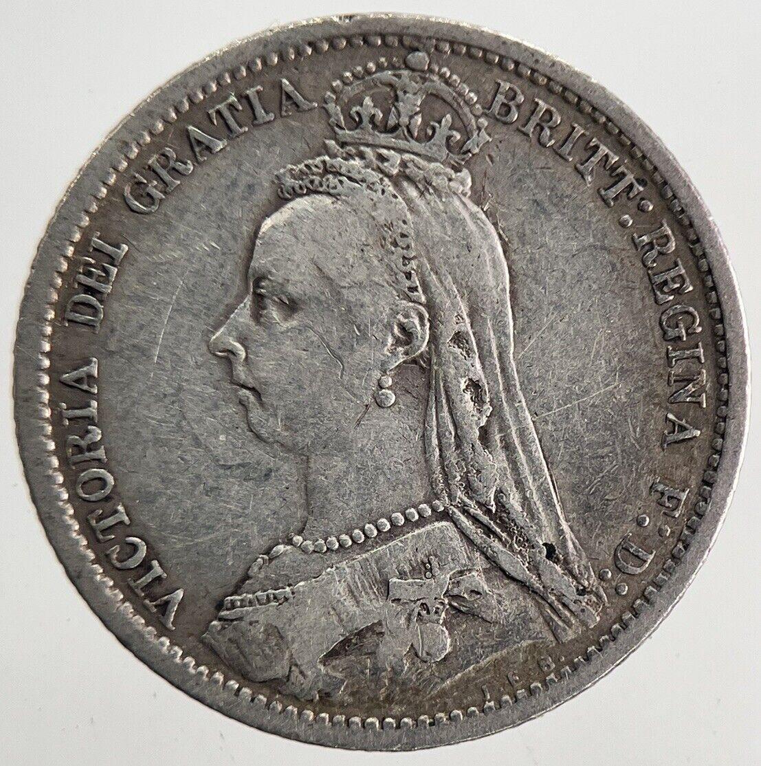 1889 Victoria Sixpence Silver Coin | Fine Collectable Grade | a9895