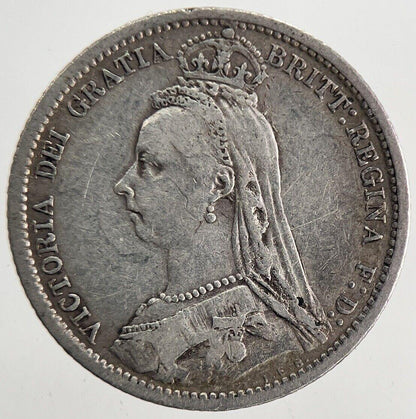 1889 Victoria Sixpence Silver Coin | Fine Collectable Grade | a9895