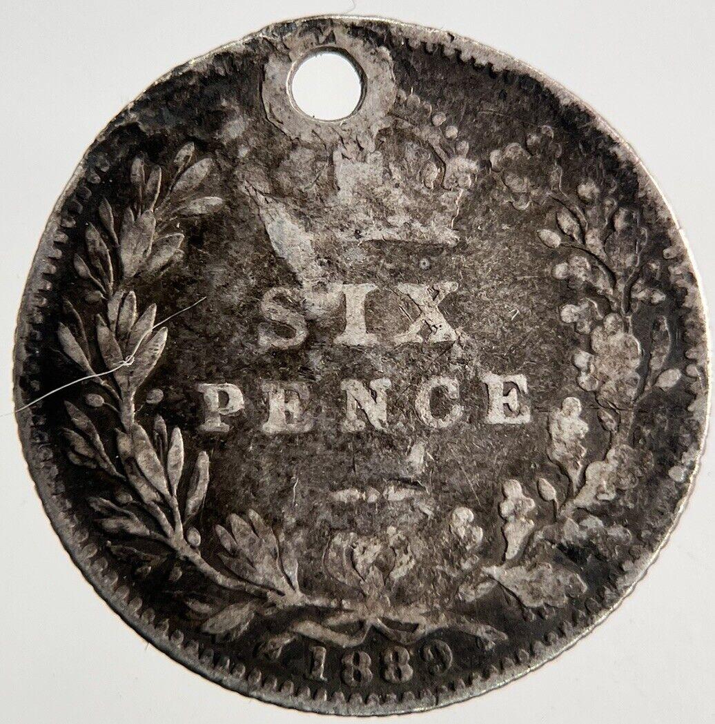 1889 Victoria Sixpence Silver Coin | Collectable Grade
