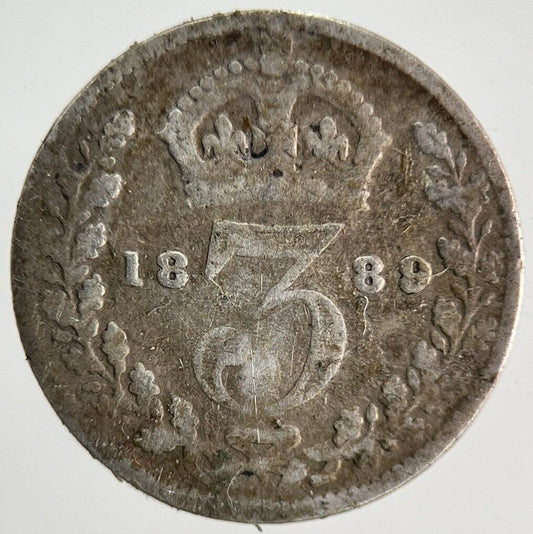 1889 Victoria Silver Threepence Coin | Collectable Grade