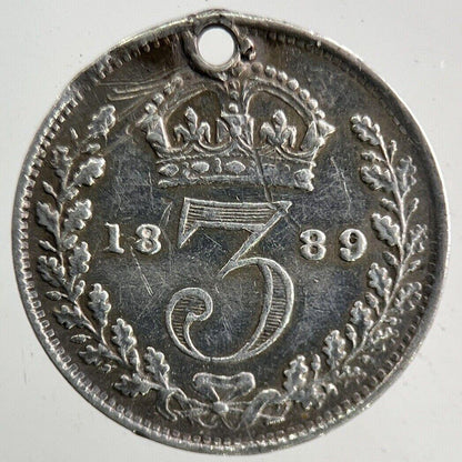 1889 Victoria Threepence Silver Coin | Very High Grade