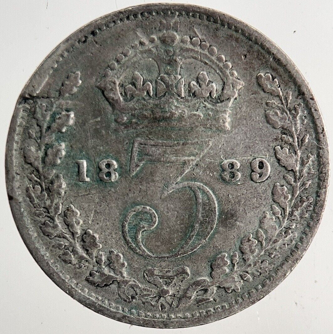 1889 Victoria Threepence Silver Coin | Fine Collectable Grade