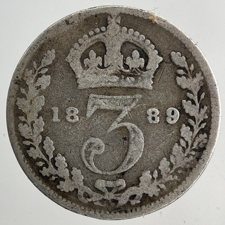 1889 Victoria Threepence Silver Coin | Collectable Grade