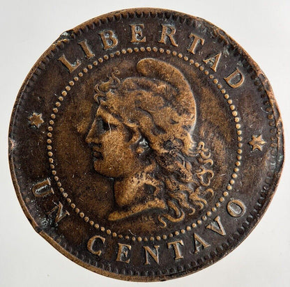 1890 Argentina Un 1 Centavo Coin | Collectable Grade