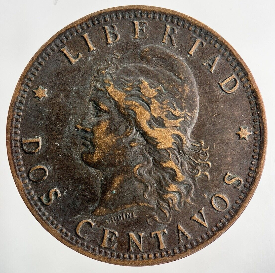 1890 Argentina Dos 2 Centavos Coin | Collectable Grade