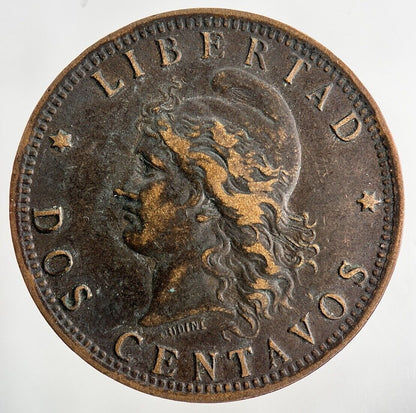 1890 Argentina Dos 2 Centavos Coin | Collectable Grade