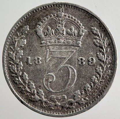 1889 Victoria Threepence Silver Coin | Fine Collectable Grade