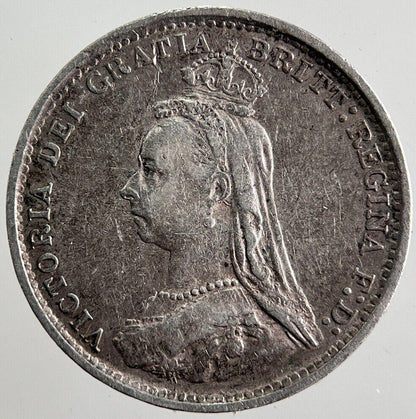 1889 Victoria Threepence Silver Coin | Fine Collectable Grade
