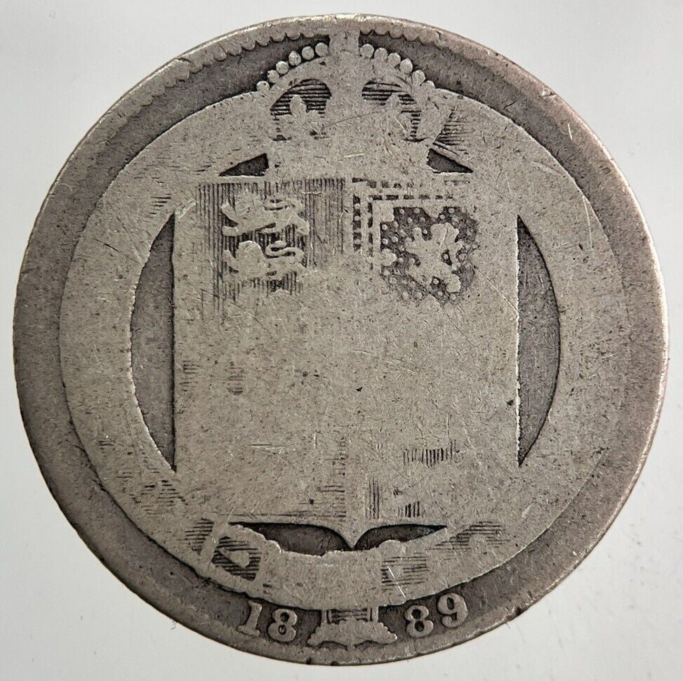 1889 Victoria Shilling Silver Coin | Fair Grade