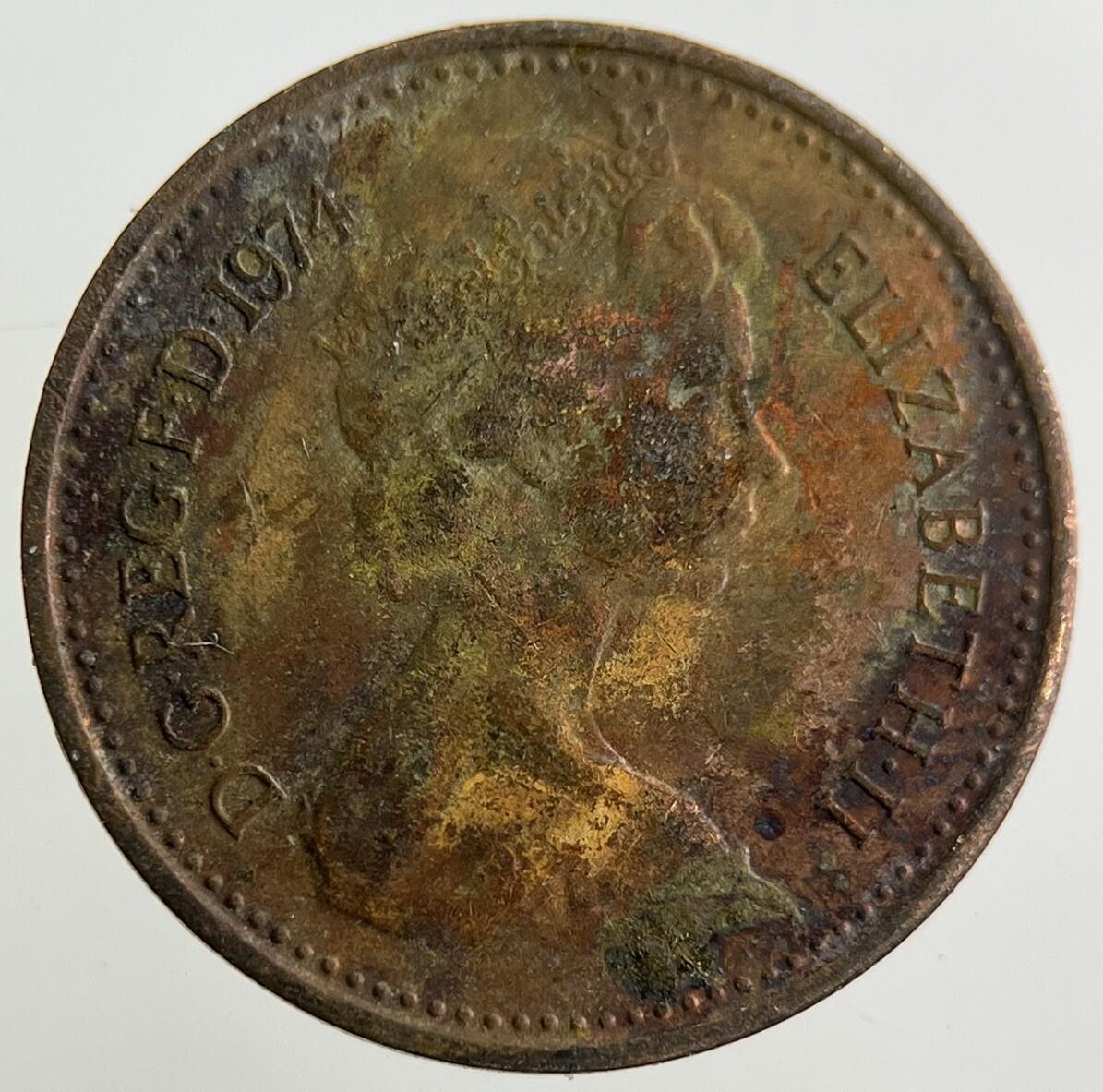 1974 Elizabeth II 2nd New 1/2 Half-Penny Coin | Fine Collectable Grade