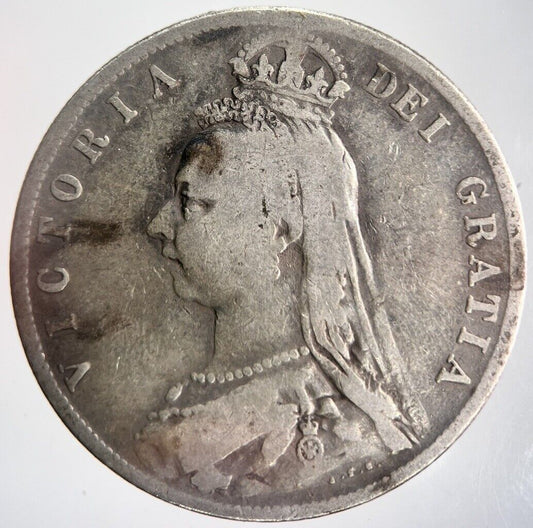 1890 Victoria Half-Crown Silver Coin | Collectable Grade | a4498