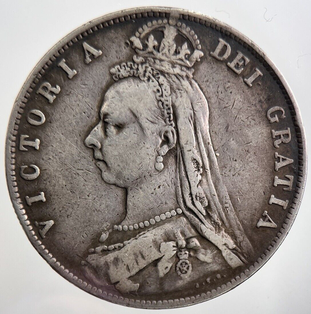 1890 Victoria Half-Crown Silver Coin | Fine Collectable Grade | a3361