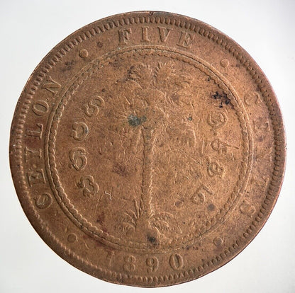 1890 Victoria 5 Cent Coin | Collectable Grade