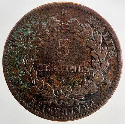 1890 France 5 Centimes Coin | Fine Collectable Grade