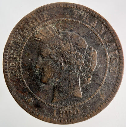 1890 France 10 Centimes Coin | Collectable Grade