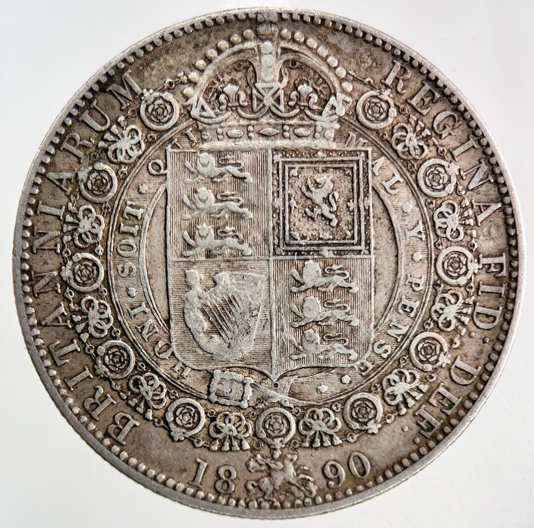 1890 Victoria Half-Crown Silver Coin | Fine Collectable Grade