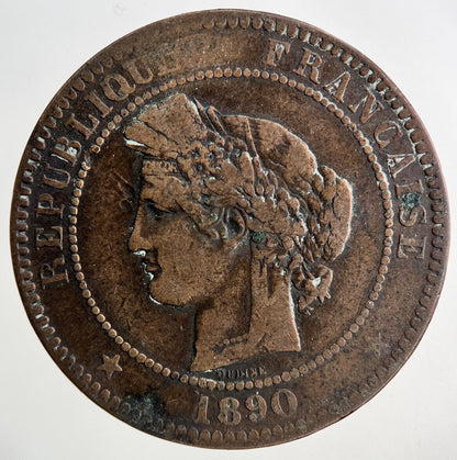 1890 France 10 Centimes Coin | Collectable Grade