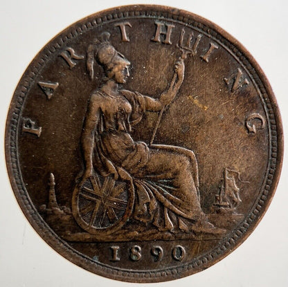 1890 Victoria Farthing Coin | Very High Grade | a3683