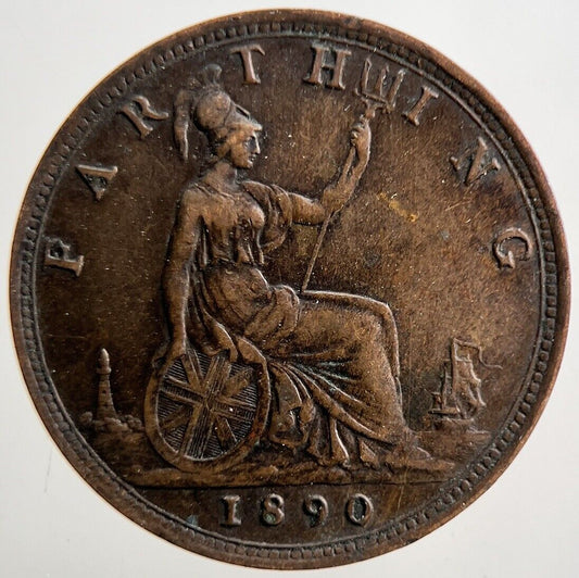 1890 Victoria Farthing Coin | Very High Grade | a3683
