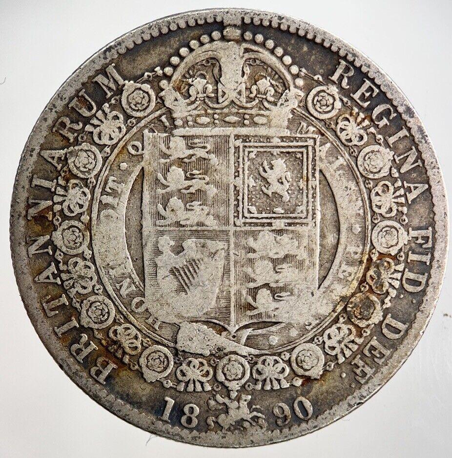 1890 Victoria Half-Crown Silver Coin | Collectable Grade