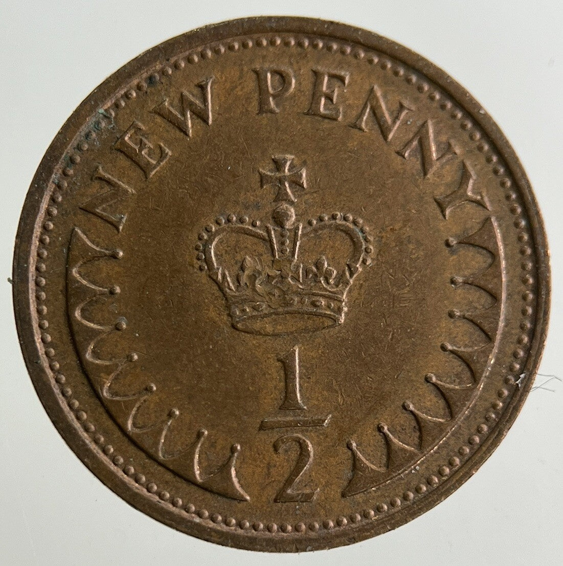 1974 Elizabeth II 2nd New 1/2 Half-Penny Coin | Fine Collectable Grade