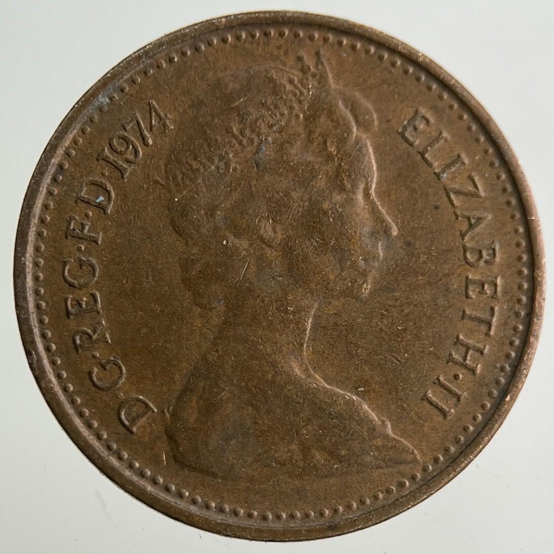 1974 Elizabeth II 2nd New 1/2 Half-Penny Coin | Fine Collectable Grade